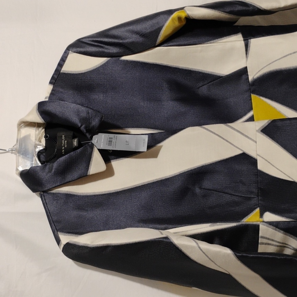 SALE! NWT Ann Taylor Petite Classy Multicolor Long Silky Soft Jacket (X-54) - Picture 2 of 14